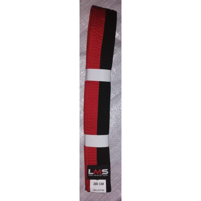 חגורה קראטה/ג'ודו אדום שחור 260 ס