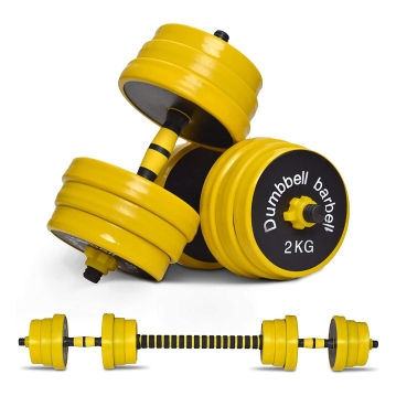 סט משקולות פלדה 20 ק"ג Dumbbell Barbell