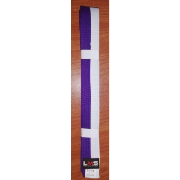 חגורה קראטה/ג'ודו סגול לבן 260 ס"מ JUDO BELT LMS